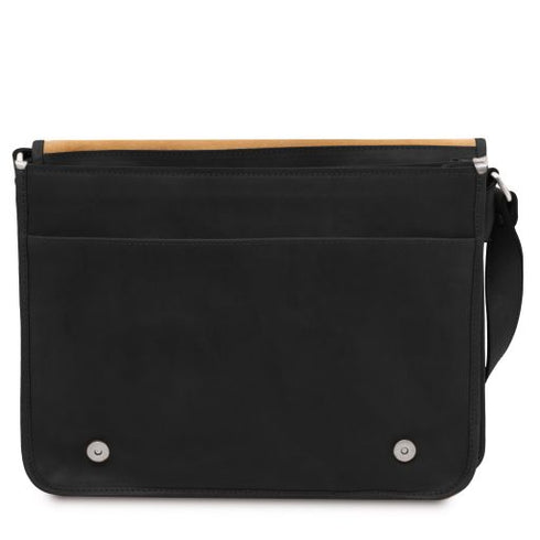 TL Messenger - Two compartments leather shoulder bag - Large size